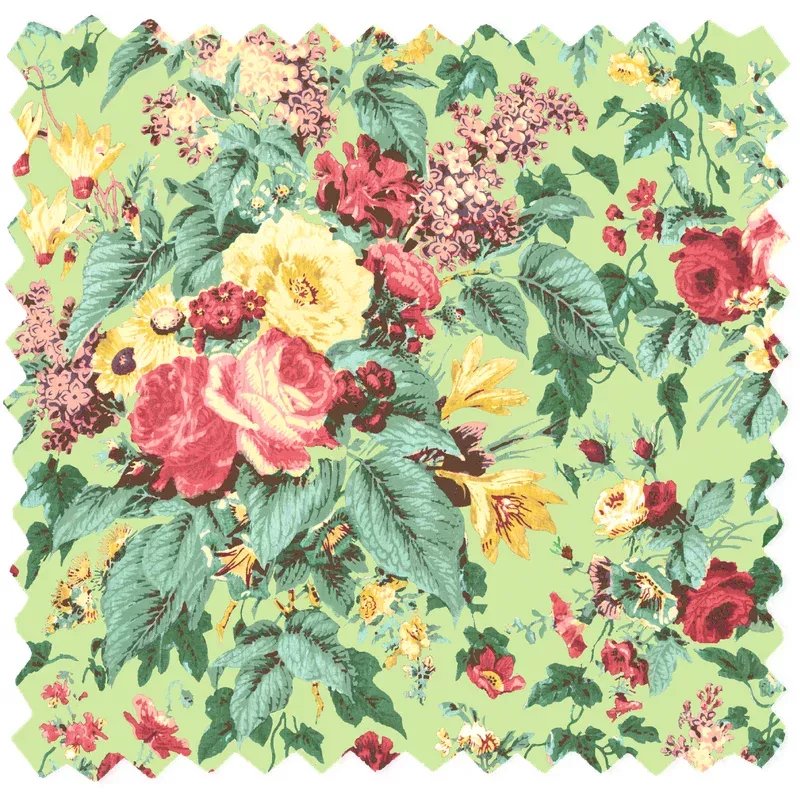 Cottagecore Vintage Green Velvet Fabric