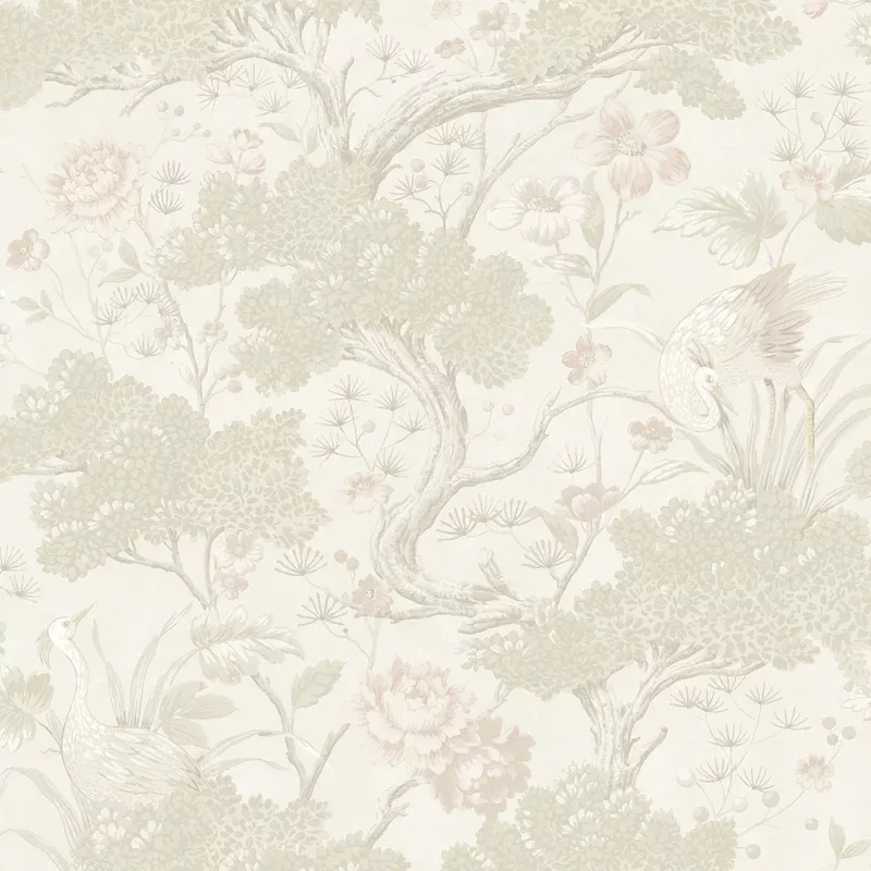 Crane Bird Pastel Wallpaper