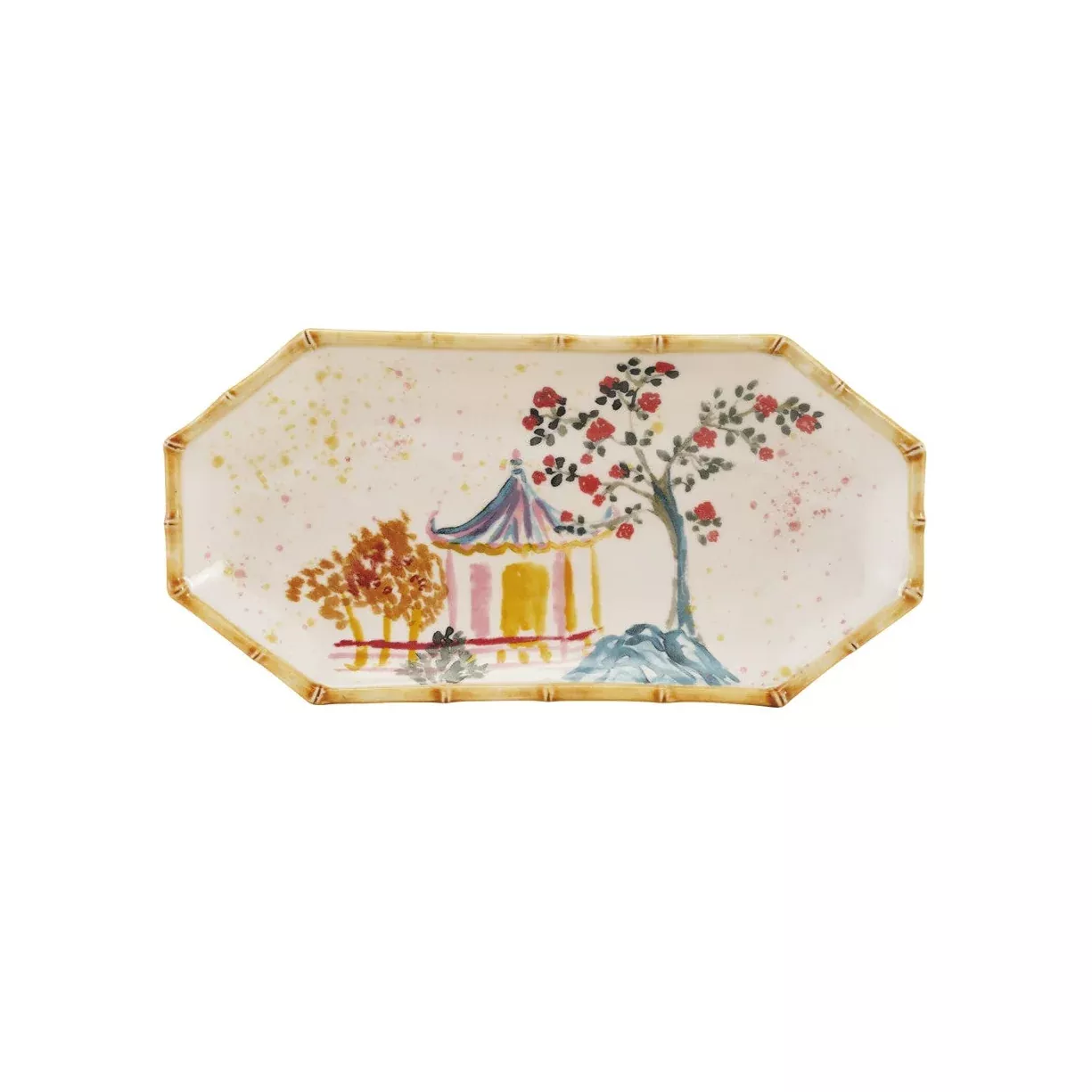 Creative Co-op - Bamboo Edge Stoneware Dish