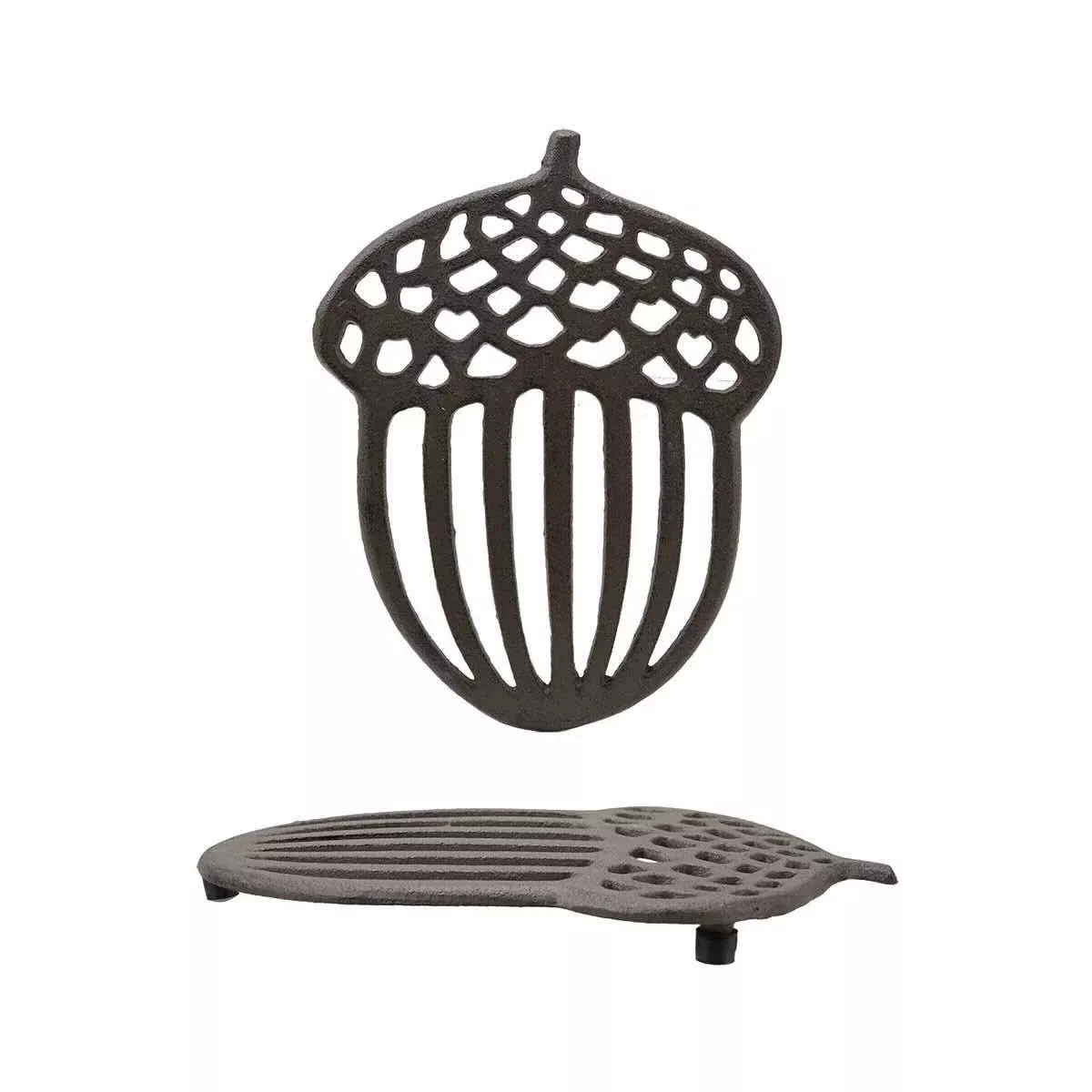 Creative Co-Op Cast Iron Acorn Shaped Trivet