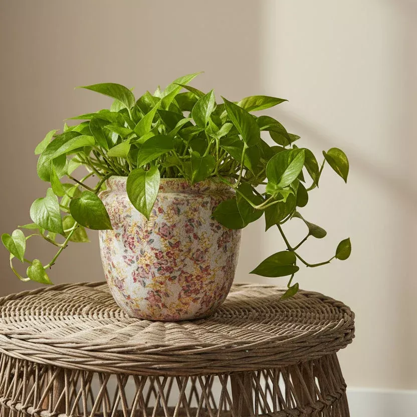 Creative Co-op - Floral Terracotta Planter