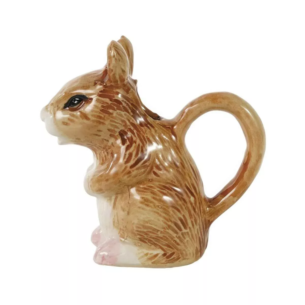 Creative Co-Op Hand-Painted Stoneware Mouse Shaped Creamer