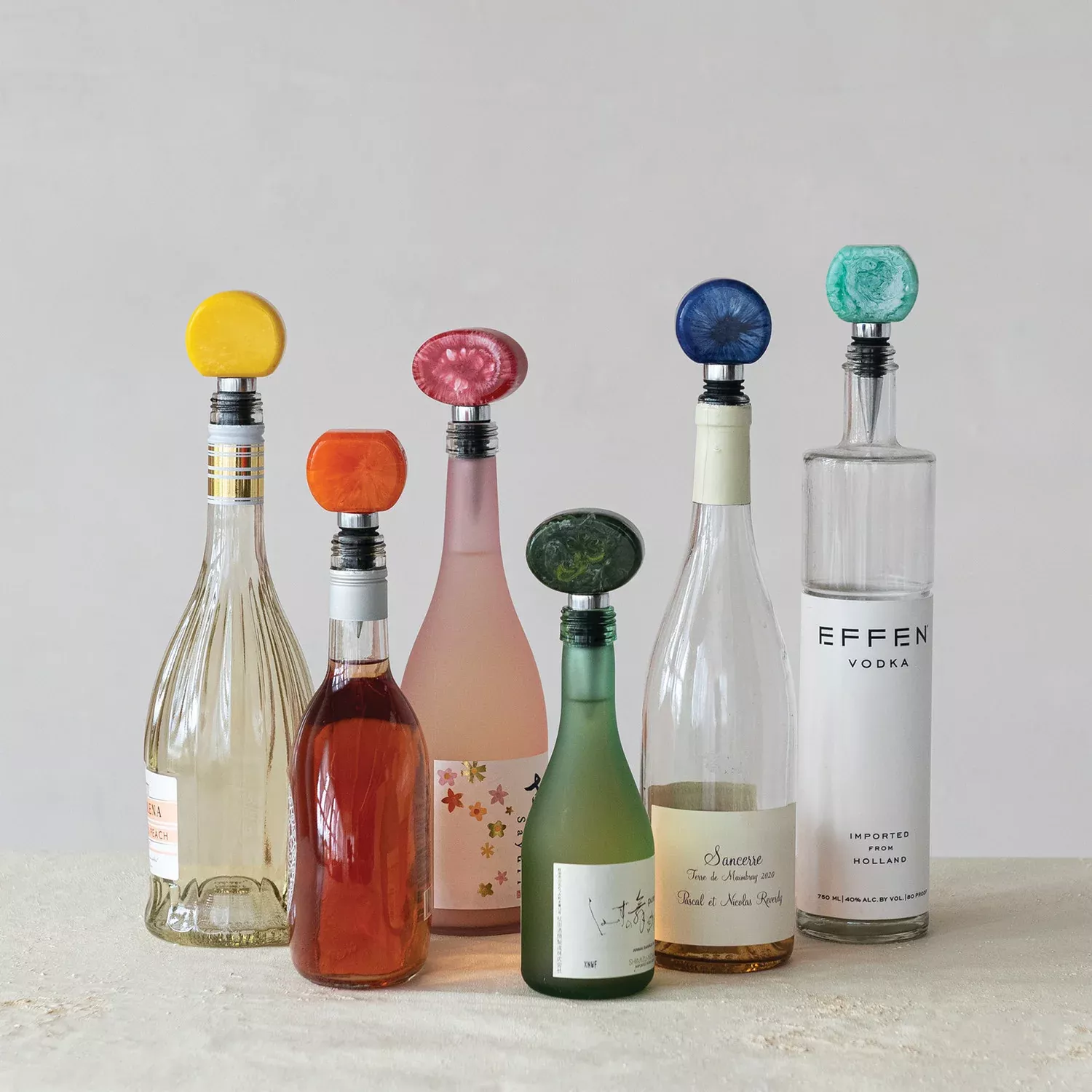 Creative Co-op - Marbled Resin Bottle Stopper