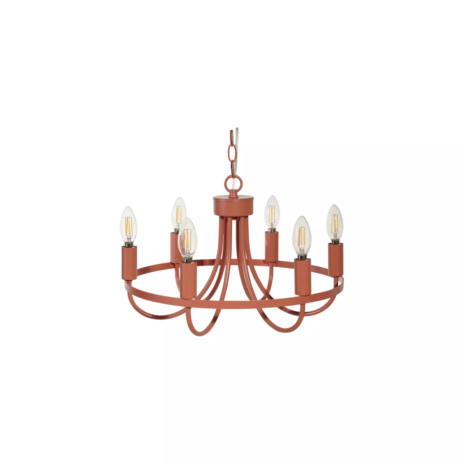 Creative Co-op - Pink Chandelier with 6 Lights
