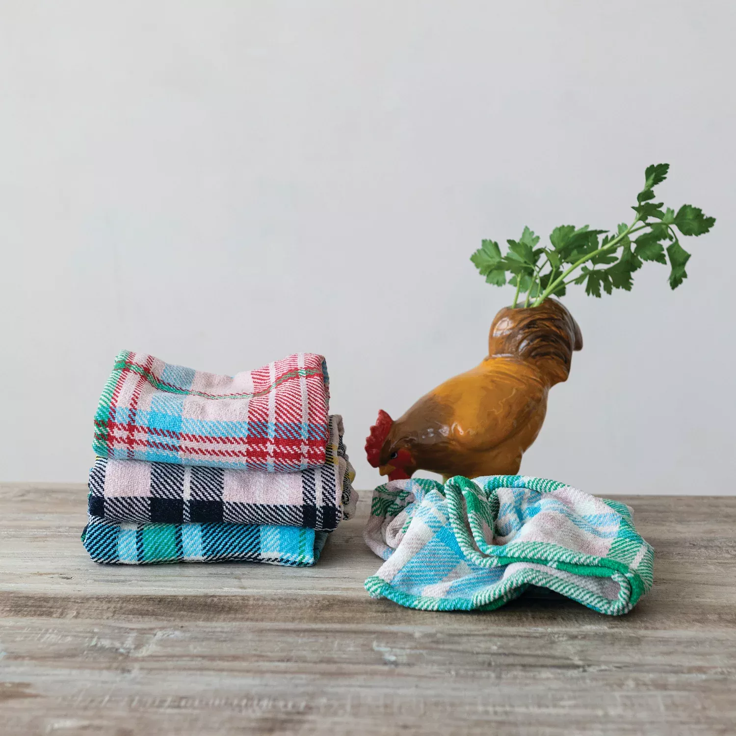 Creative Co-op - Plaid Microfiber Tea Towel