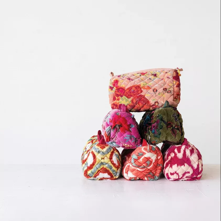 Creative Co-op - Round Zip Pouch