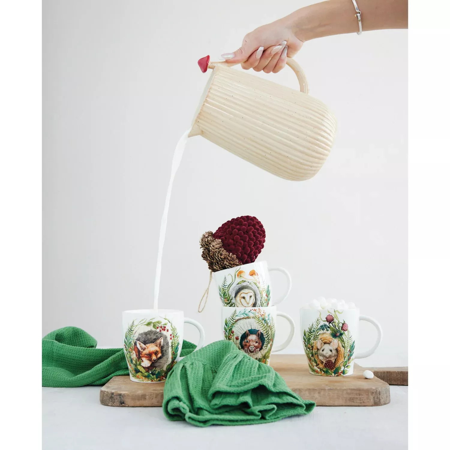 Creative Co-op - Winter Woodland Animal Mug