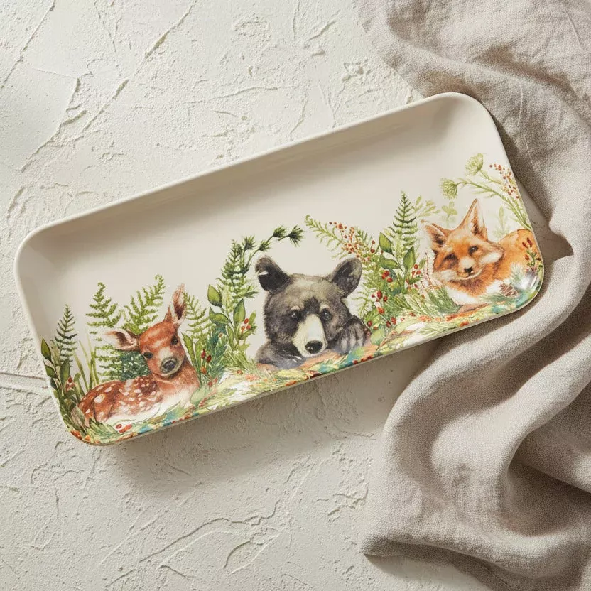 Creative Co-op - Winter Woodland Animal Tray