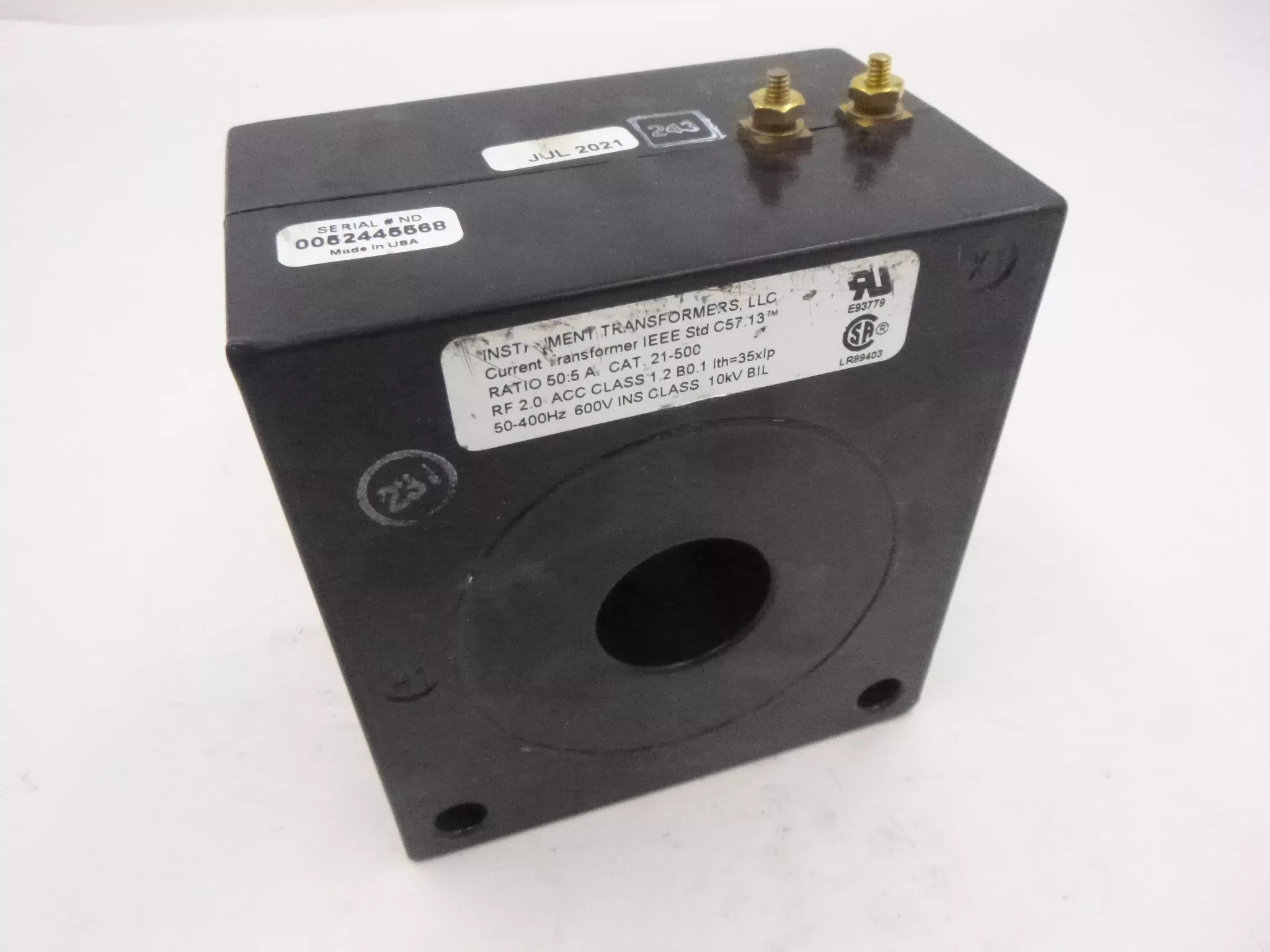 Crompton Instruments Current Transformers 21 Series21-500 50:5A 50-400Hz 600V