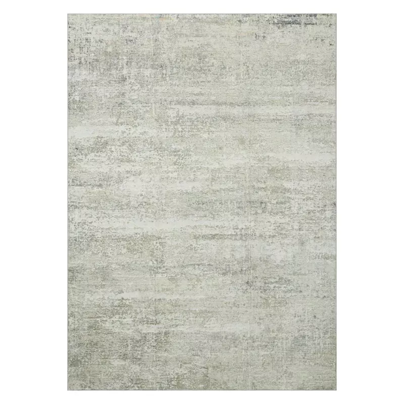 (D575) Freya Grey Modern Washable Area Rug, 5x7