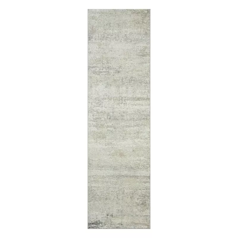 (D575) Freya Grey Modern Washable Runner, 2x7
