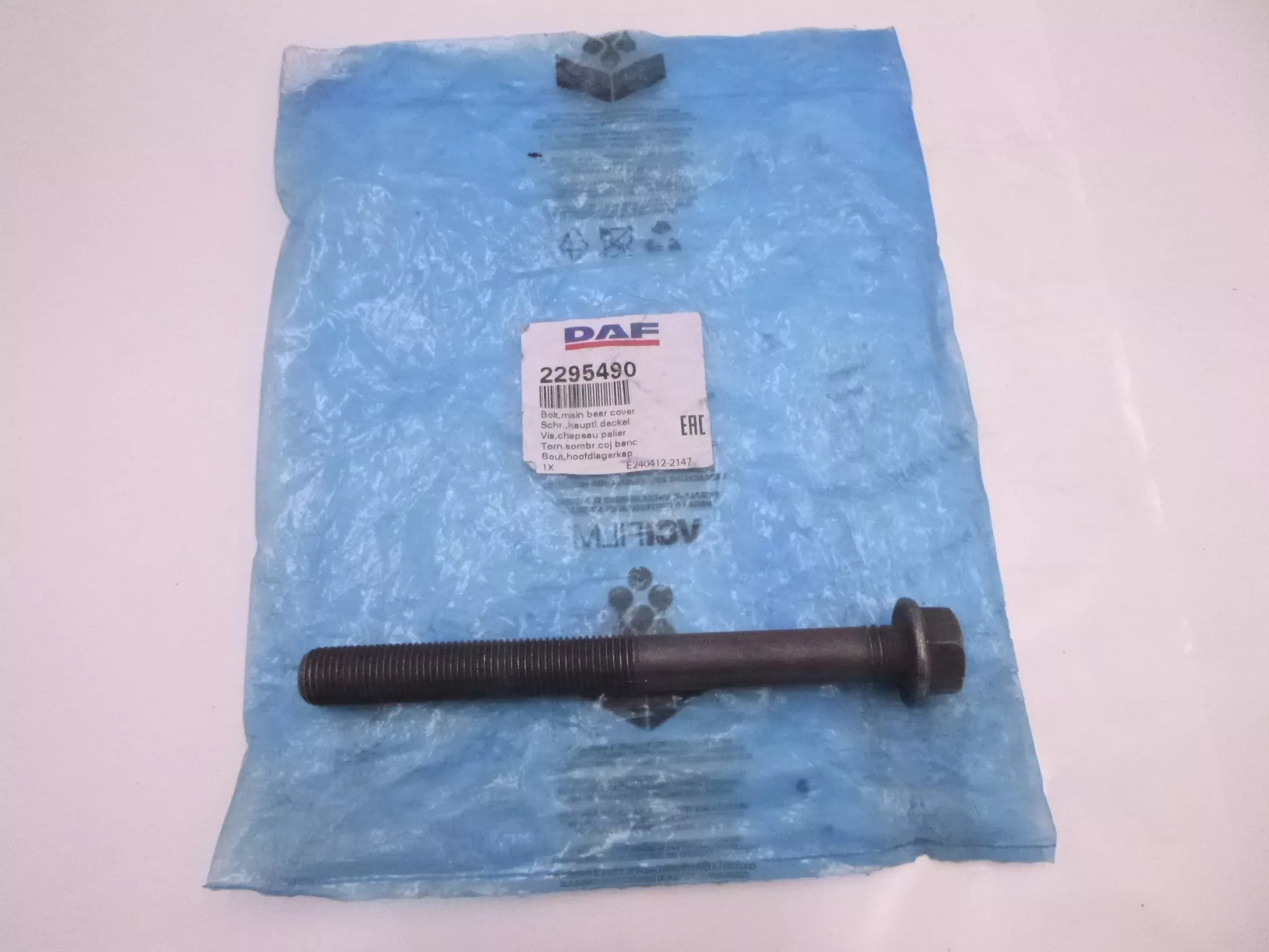 DAF Main Bearing Cap Bolt 2295490 M18x180 For MX-13 Engine