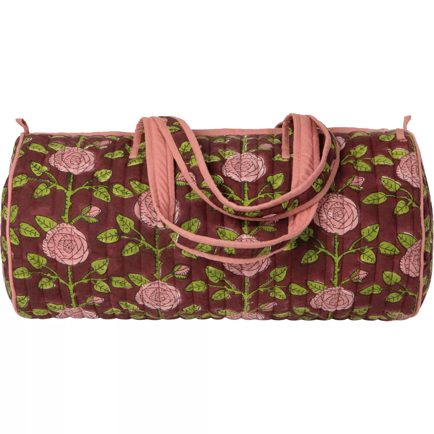 Danica - Rose Briar Block Print Weekender Bag