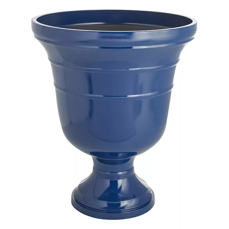 Dark Blue Florian Urn Outdoor Planter, Large