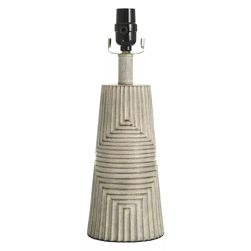 Dark Grey Geo Lamp Base, 15"