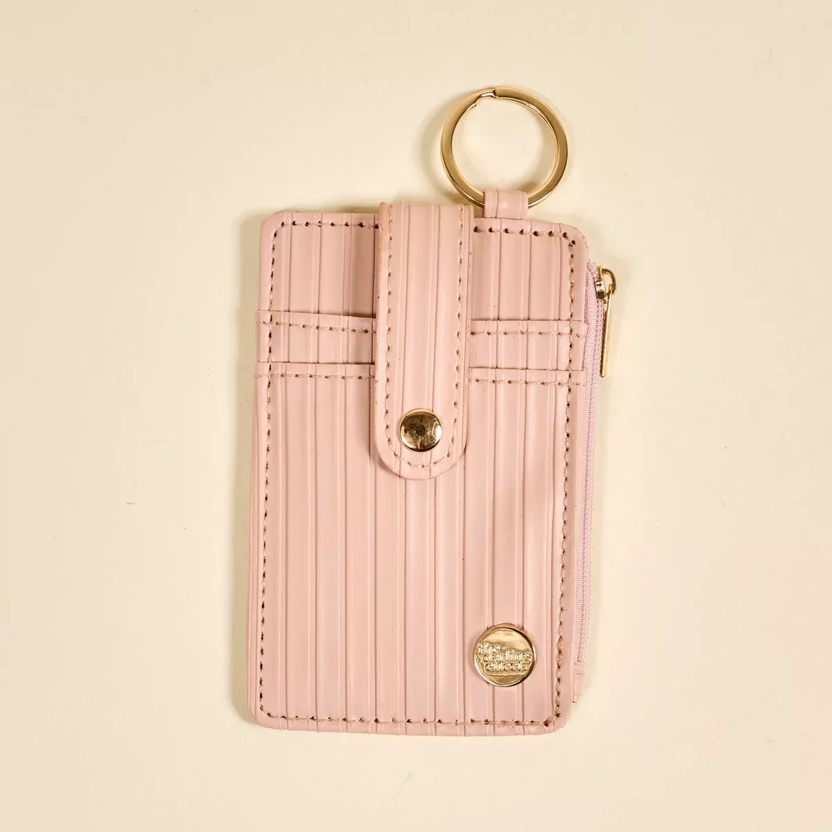 The Darling Effect - Ripple Ridge Keychain Wallet, Blush