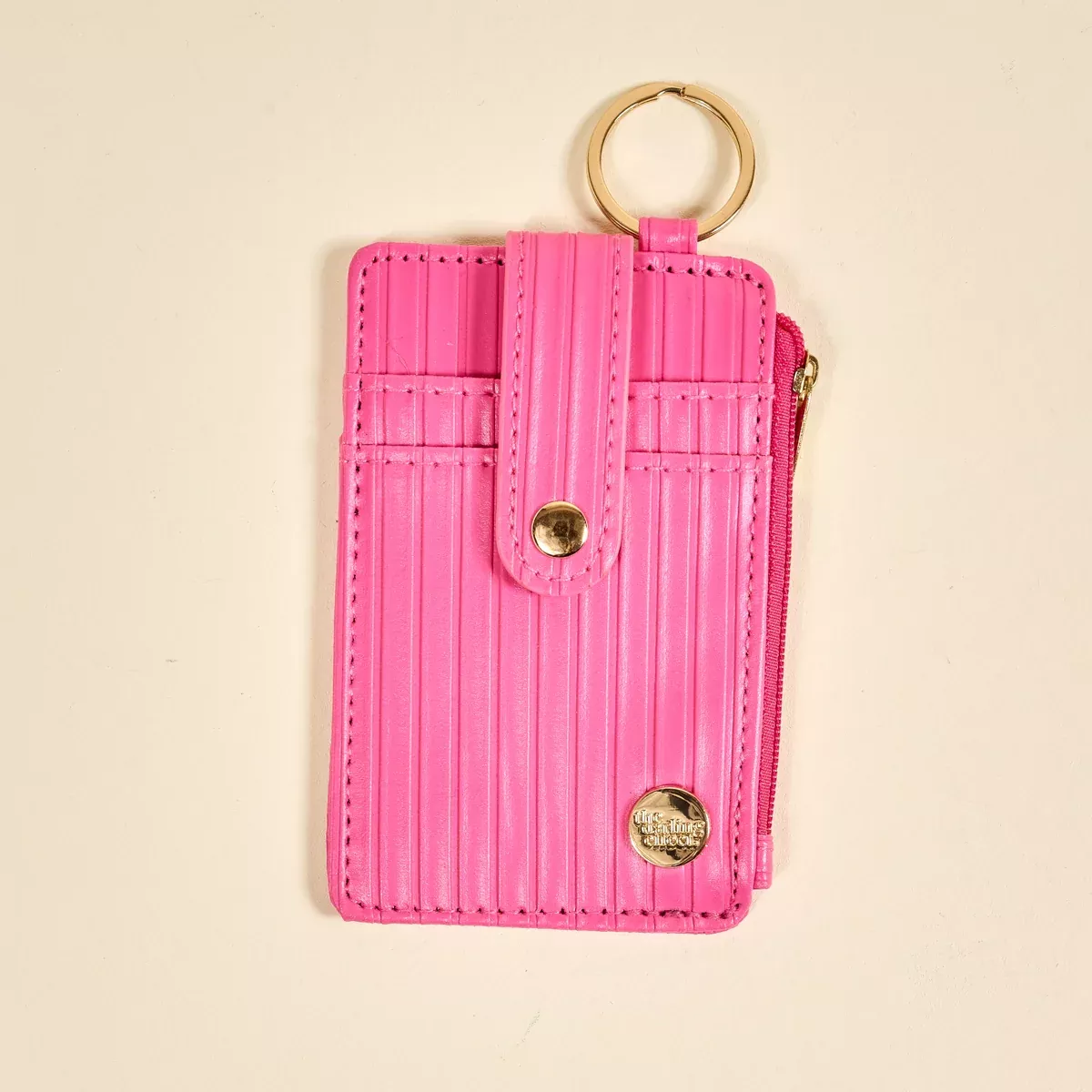 The Darling Effect - Ripple Ridge Keychain Wallet, Hot Pink
