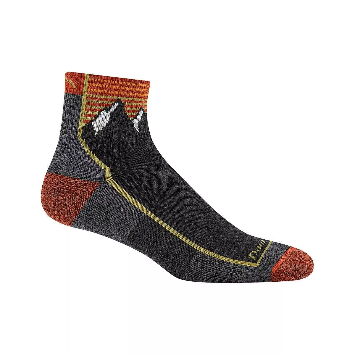 Darn Tough Men's Mountain Gray Hiker Quarter Midweight Hiking Socks