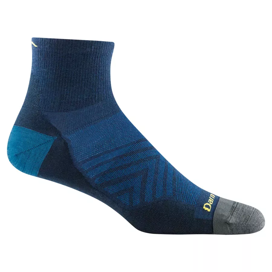 Darn Tough Men's Run Quarter Ultra-Lightweight Running Socks - Eclipse