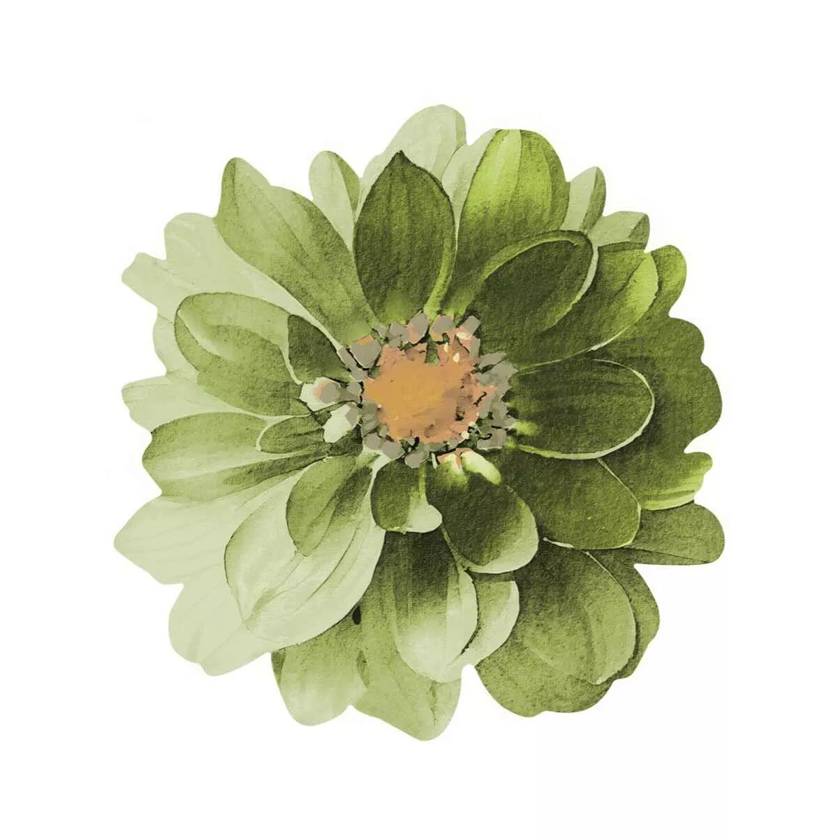 Davanti Green Dahlia Flower Placemat
