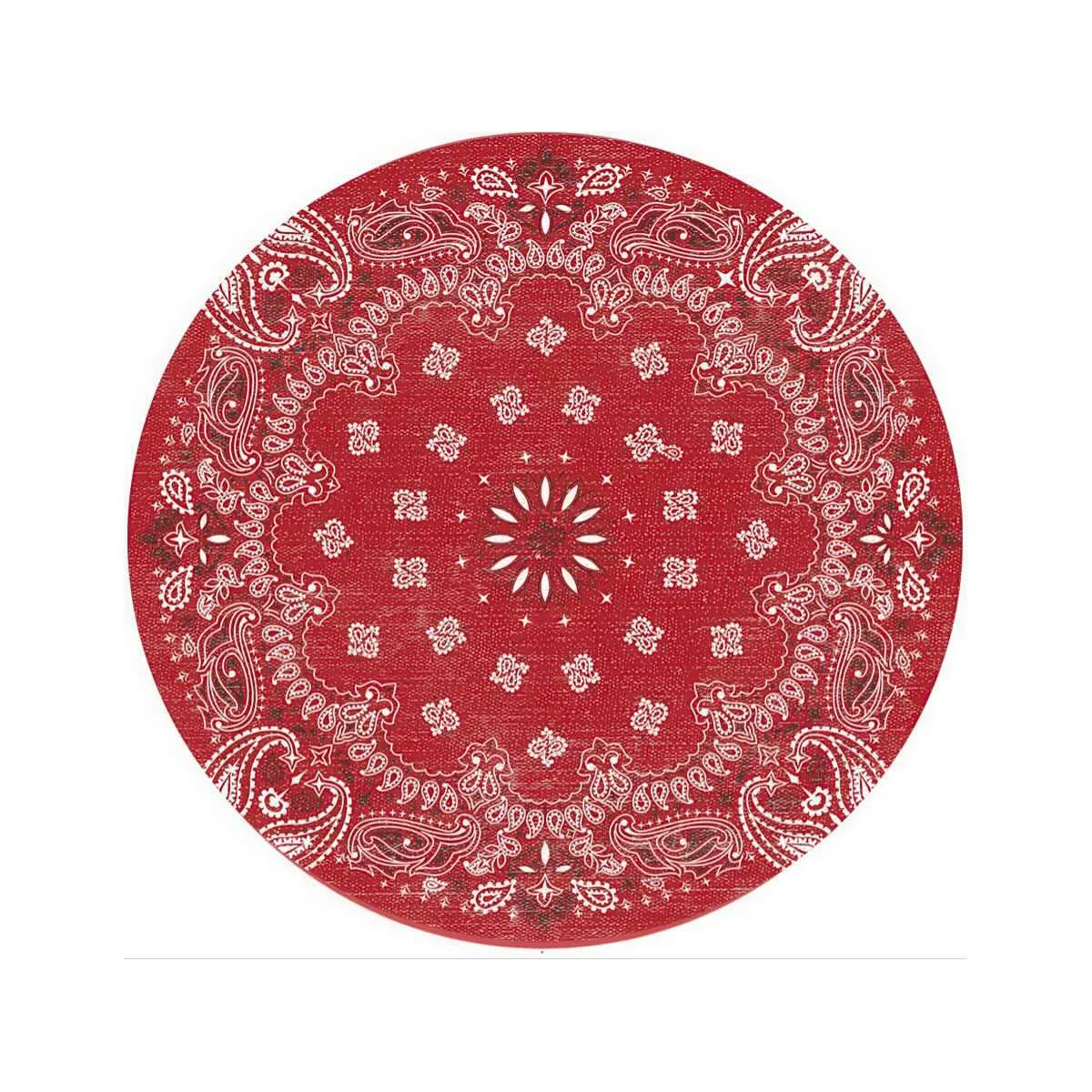 Davanti Red Bandana Round Placemat