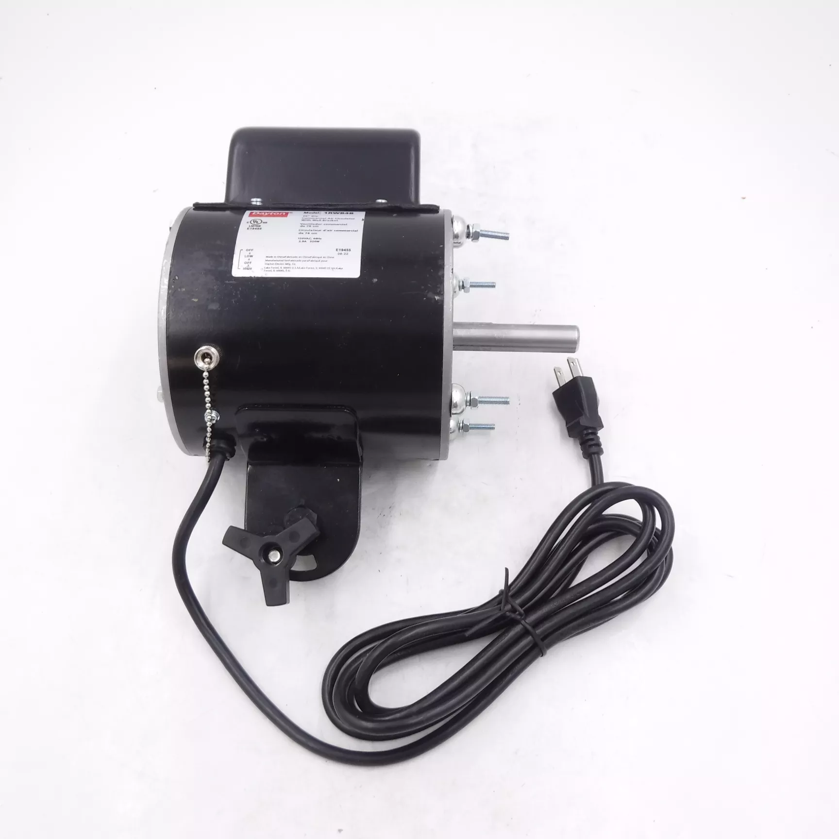 Dayton 30″DIA 120VAC 60Hz 2.9A 320W Air Circulator Light Fan Motor 1RWB4 SEE DES