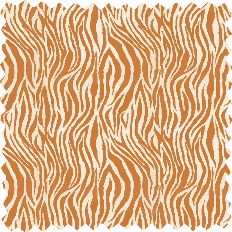 Debra Zebra Ginger Linen Fabric