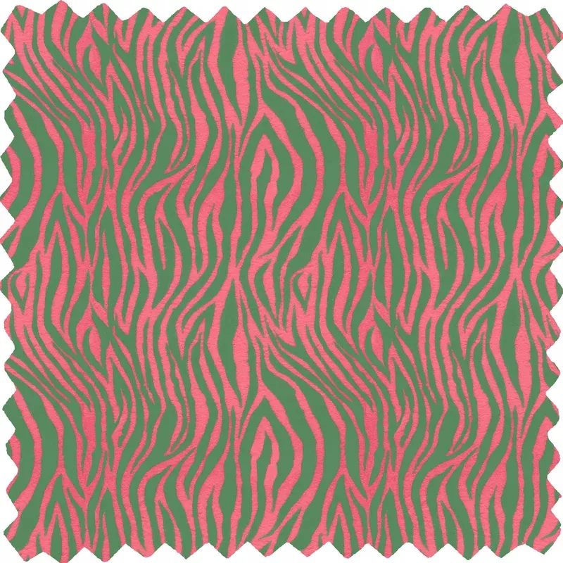 Debra Zebra Hot Pink Velvet Fabric