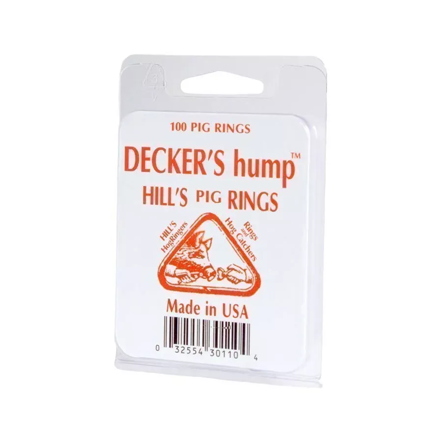 Decker Hill's Hump Shoat, Pig & Hog Steel Rings (100 ct.)