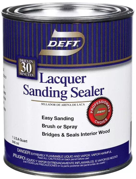 Deft 015-04 Lacquer Sanding Sealer, Clear, 1 Quart