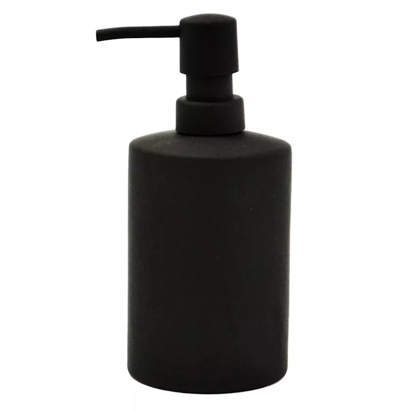 Denn Black Soft Touch Soap Dispenser, 7"