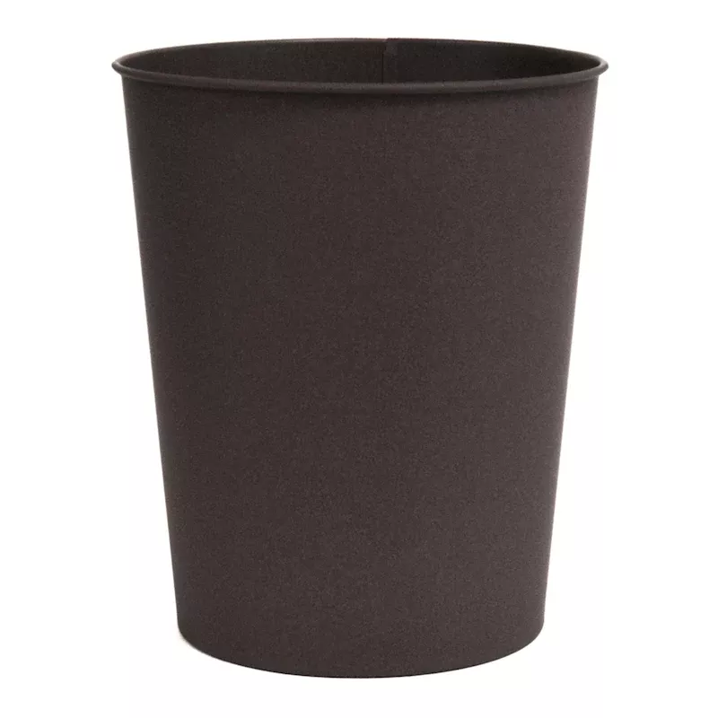 Denn Black Soft Touch Wastebasket, 9.3"