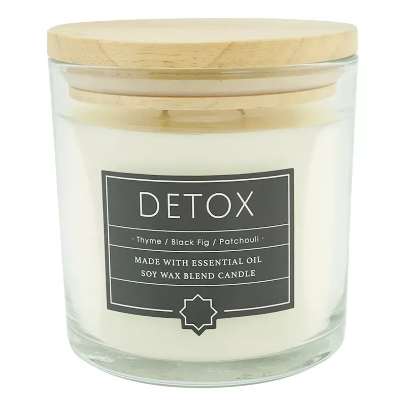Detox Scented Glass Jar Candle, 13oz