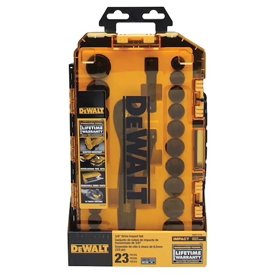DeWalt 3/8" Drive Combination Impact Socket Set - 23 pcs