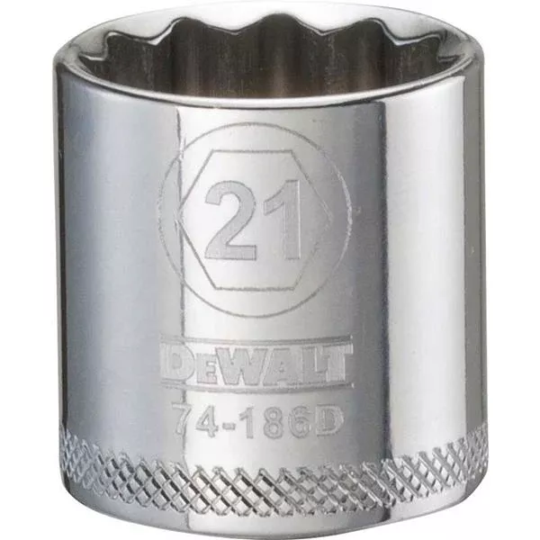 DeWalt DWMT74186OSP Metric 12 Point 3/8" Drive Socket, 21mm