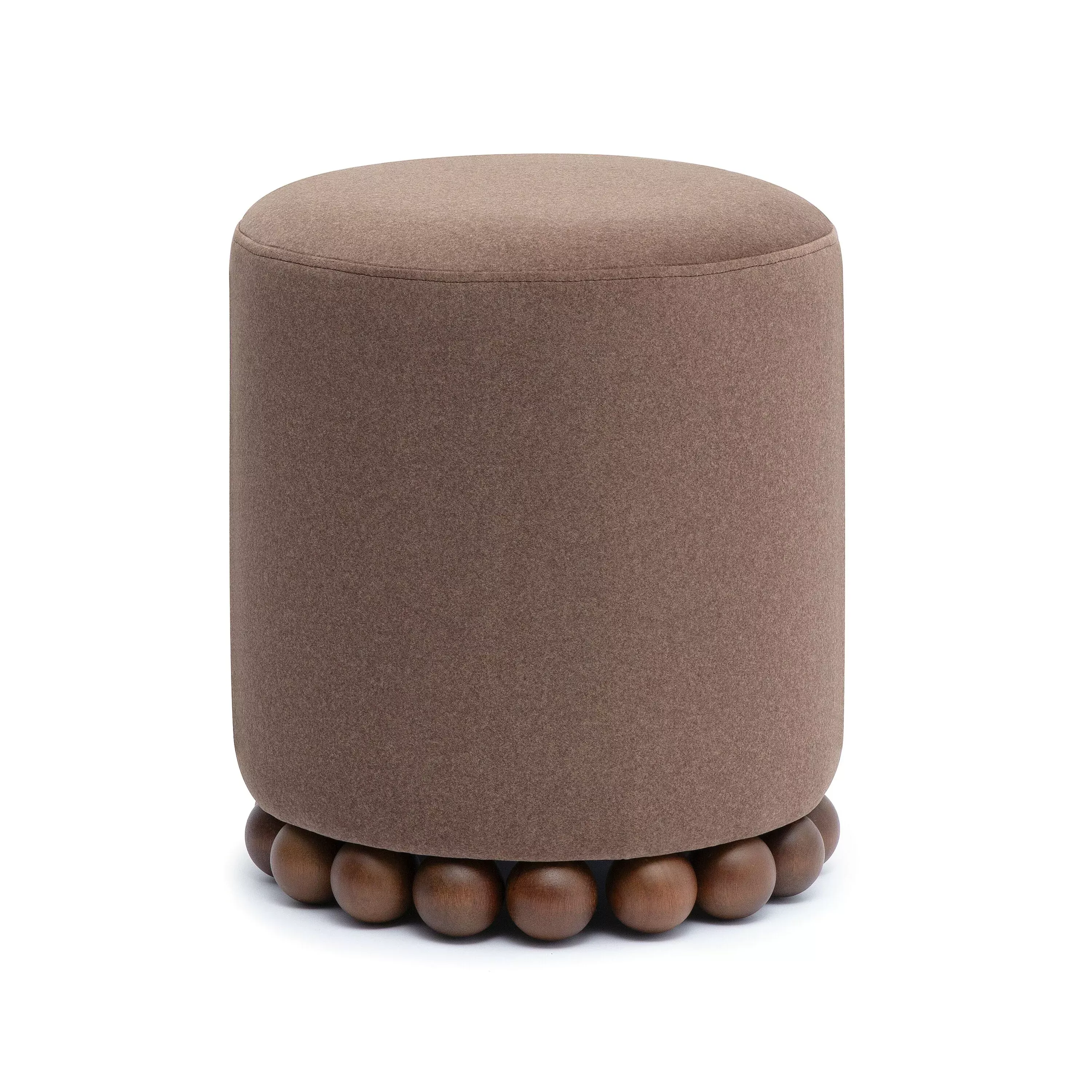 Dex Brown Performance Vegan Mohair Ottoman