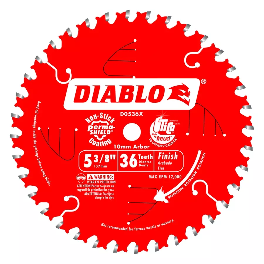 Diablo Trim Circular Saw Blade - 5-3/8" x 36 Tooth