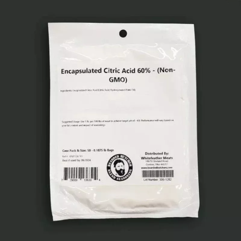 DIY Sausage – Bearded Butchers Encapsulated Citric Acid 60% – (Non-GMO) 3oz pack
