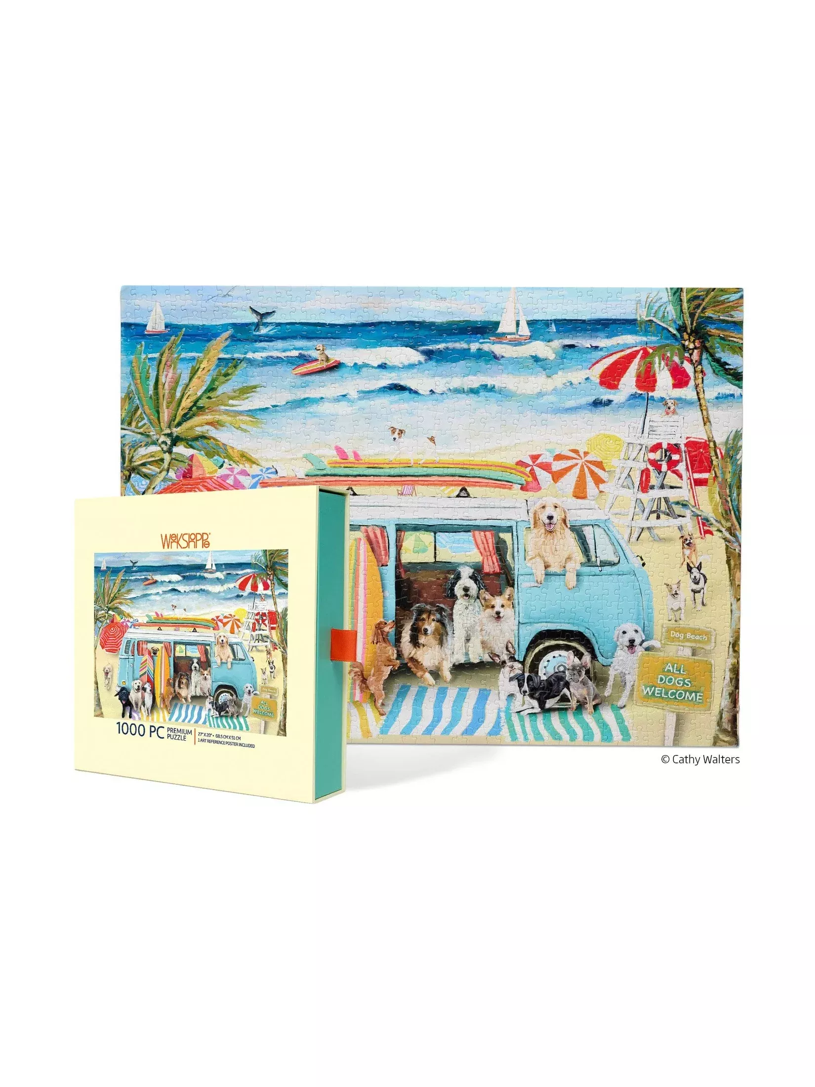 Doggie Surf School 1000 Piece Puzzle Summer Gift