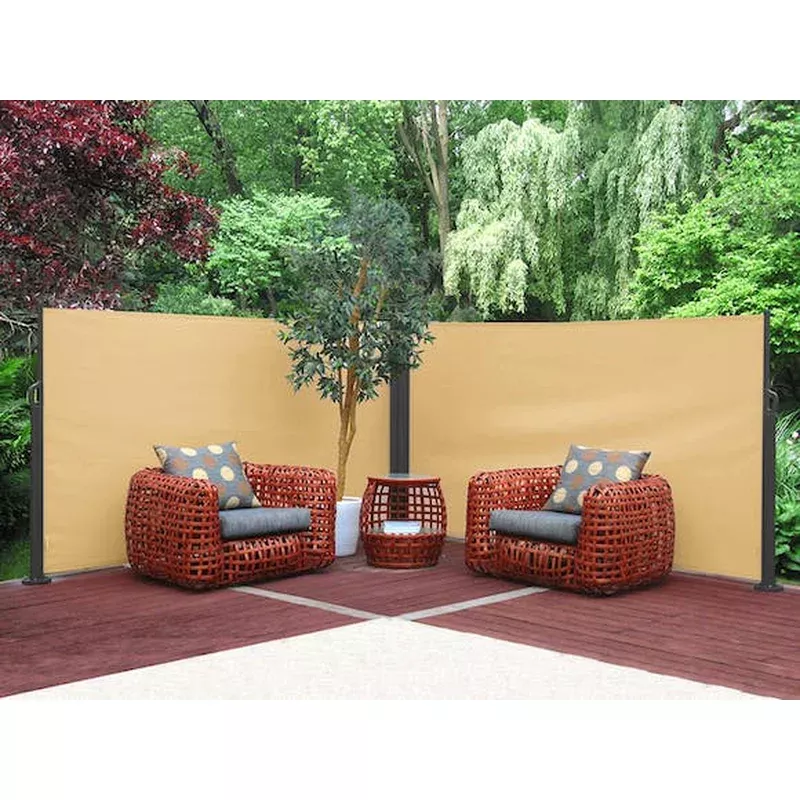 Double Retractable Side Screen 1.8m x 3m Beige