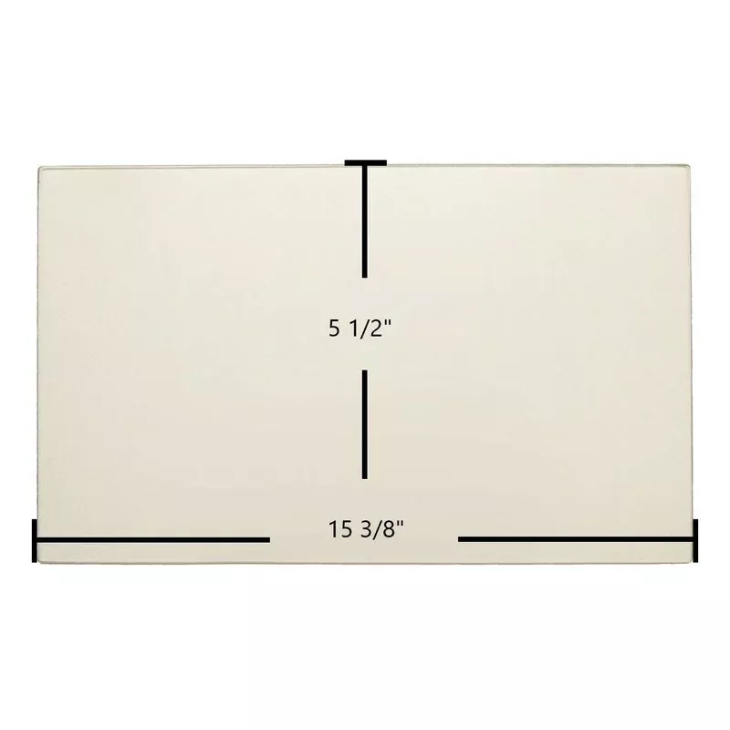 Dovre 2300 CB Ceramic Glass Panel 15 3/8″ x 5 1/2″ Replacement