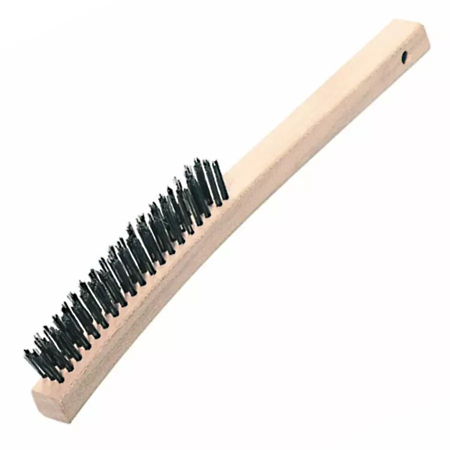 DQB Industries Curved Long Handle Wire Brush - 14"