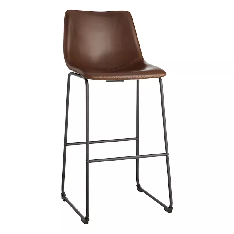 Drake Faux Leather Barstool, Espresso Brown