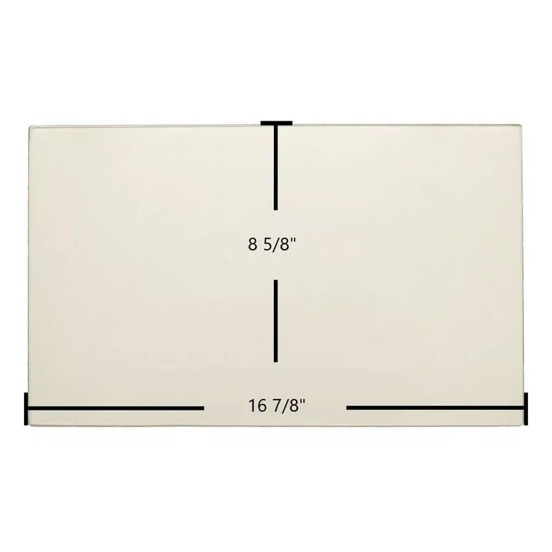 Drolet Escape 1400 1400i Ceramic Glass Panel 16 7/8″ x 8 5/8″ Replacement (SE53930)