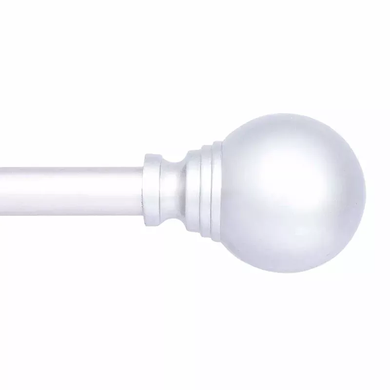 Dryden 5/8" Nickel Decorative Curtain Rod, 66-120"