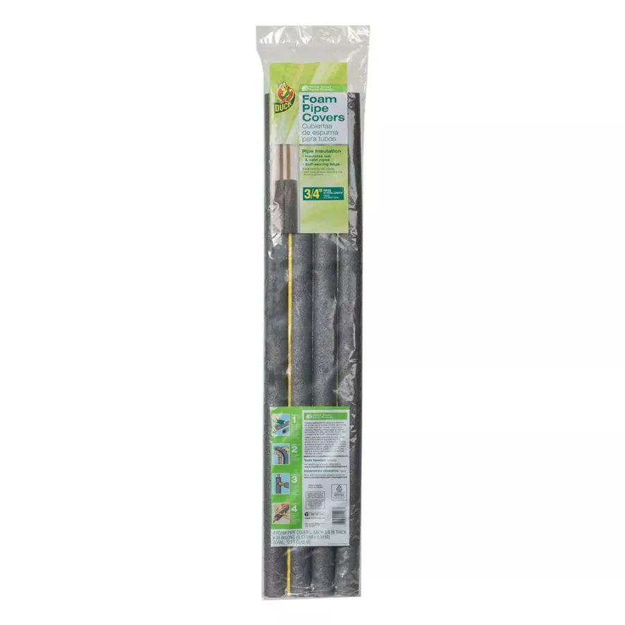Duck Insulating Foam Pipe Covers - 3/4" x 3'