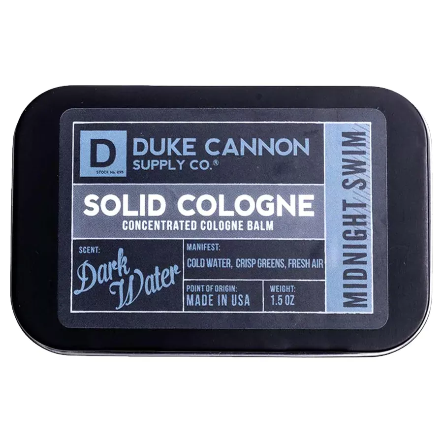 Duke Cannon Solid Cologne - Midnight Swim - 1.5 oz