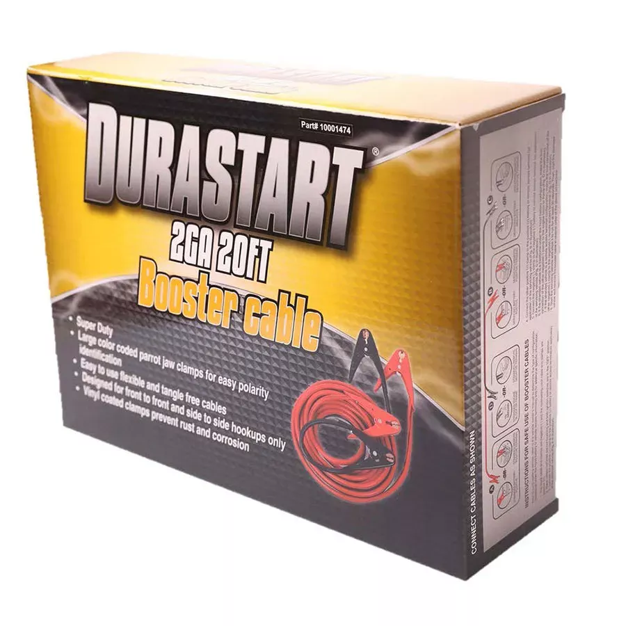 Durastart Booster Cables - 20' - 2 ga