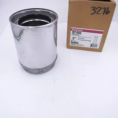 DuraTech 5DT-09SSS 5″OD X 9″L Stainless Steel Chimney Pipe 2100 Deg. F