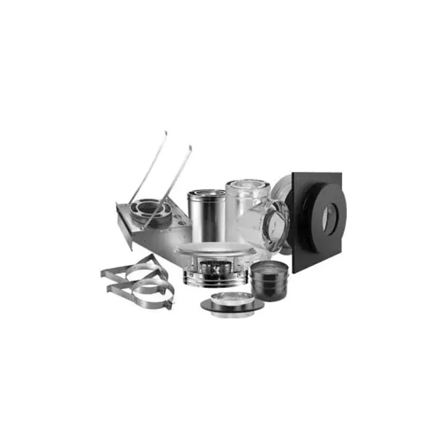 DuraVent 6" Triple Wall Chimney Pipe Out Through Wall Kit
